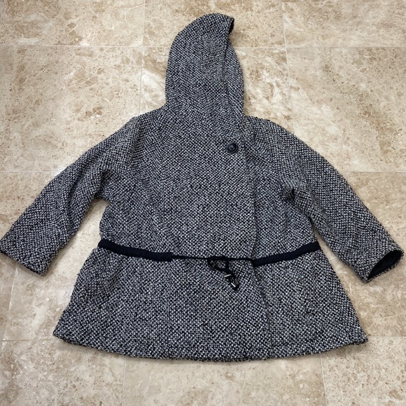 Free People Satellite Image Swing Hooded Tweed Coat . Size XS - Picture 2 of 9